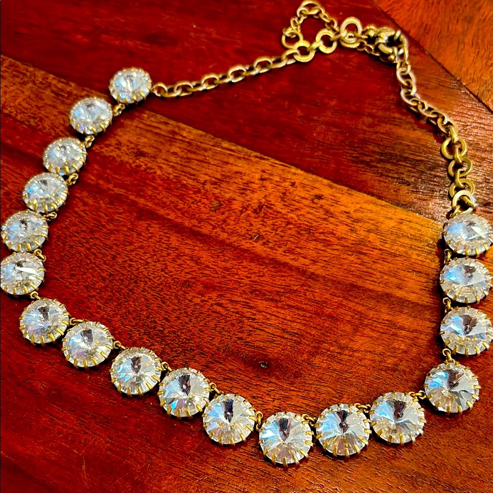 J Crew rhinestone statement necklace